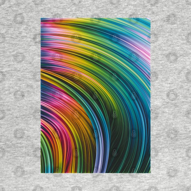 Super Rainbow Strands. Colorful Abstract Art by love-fi